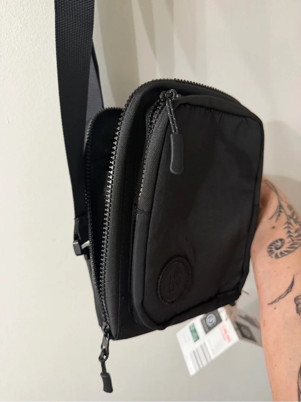 Black Unisex Sling Bag - Compact Crossbody Travel Pouch (ALDI)